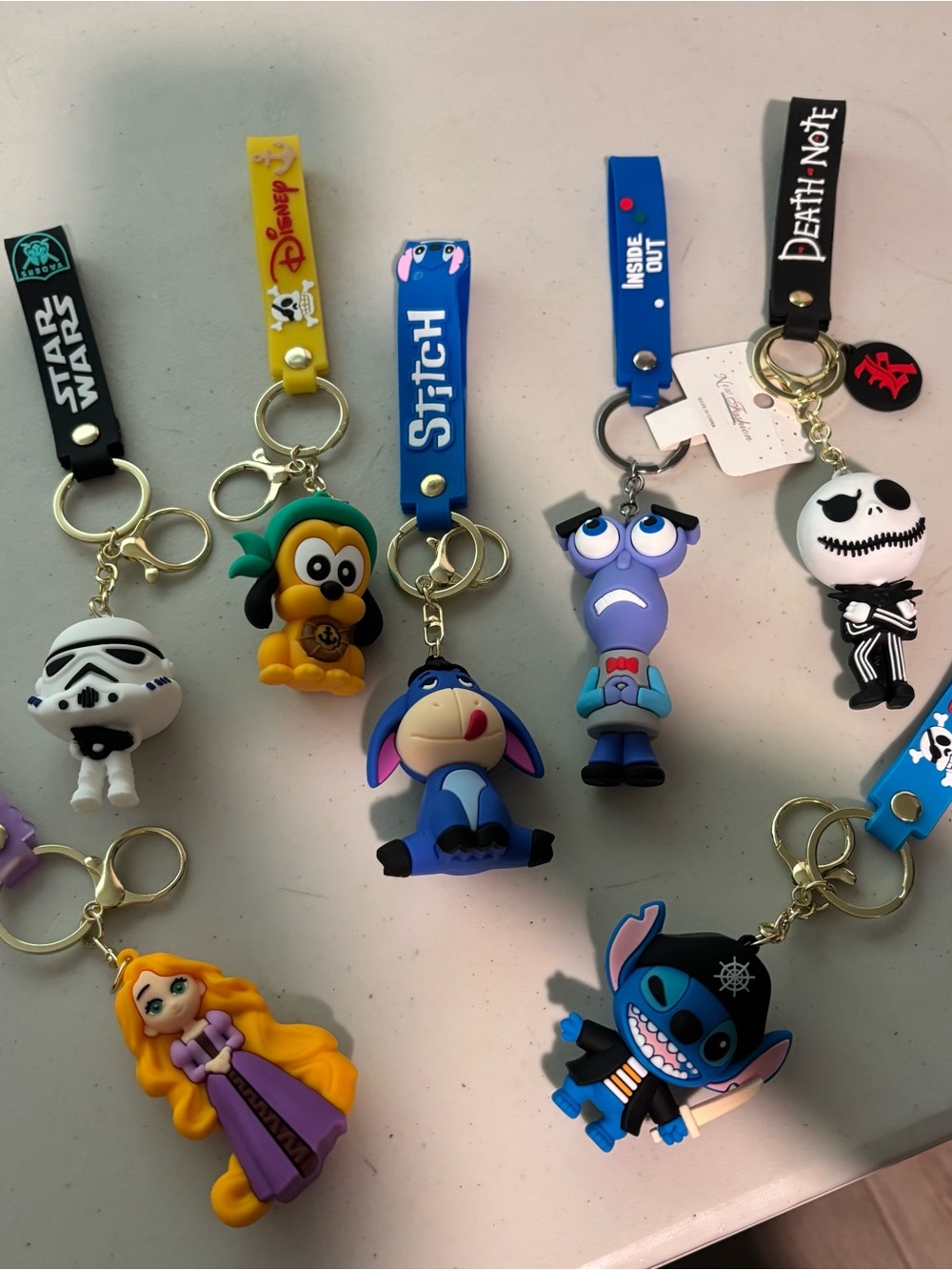 Keychains. Disney based. Each is 9.00 each. New